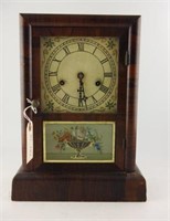 Federal style ogee mantel clock with hand