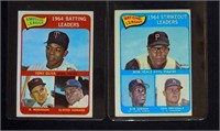 (2) 1965 Topps "Leaders" BB Cards w/ Bob Gibson