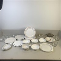 Assorted Vintage Dishes- Pyrex, Corningware,