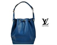 LOUIS VUITTON Blue EPI Drawstring Bucket Bag