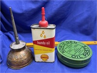 Singer oil can, Handy Oil and Nor-V-Gen Oil Paste