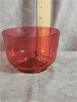CRANBERRY GLASS BOWL 4.5'