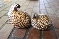 Collection of 2 Quail Figurines