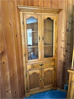 Wood Corner Cupboard w/ Drawer