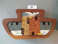 Hand Painted Noah's Ark Puzzle - Wooden