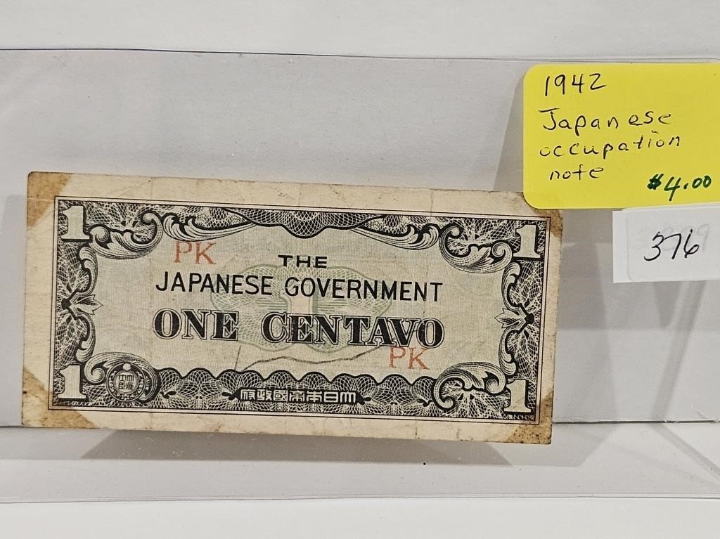 1972 - JAPANESE OCCUPATION NOTE