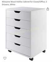 Cabinet - whtie finish - 5 drawers & wheels