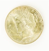 Coin 1923-P Peace Dollar-Almost Uncirculated