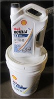 6 Gallons of Shell Rotella T4 15W40 engine oil.