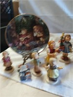 Hummel Lot  6 figurines and a plate look at