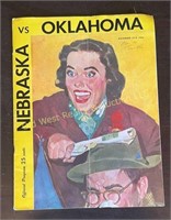1955 Nebraska vs Oklahoma Official Program (LR)