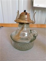 Glass finger oil lamp base