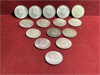 (15)MIX DATE UNITED STATES 40% SILVER KENNEDY HALF