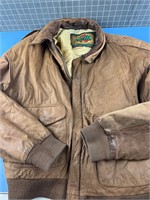 LEATHER G-III BOMBER JACKET MENS SIZE XL