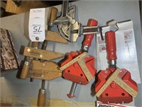 Group of Clamps, wood and angle