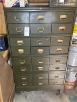 24 Drawer Metal Storage Cabinet 35.5x18.5x60