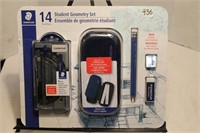 New Staedler 14 pc Student Geometry set