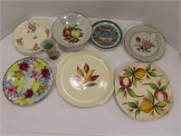 Decorative China Plates, Bowls, Vase (Chip)