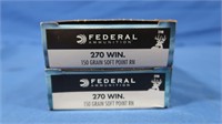 40 rds Federal 270 Win 150 Ammo