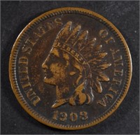 1908-S INDIAN CENT XF  KEY COIN