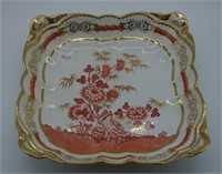 Spode hand painted square dish