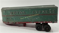 Vintage Hubley Motor Express Pressed Steel Trailer