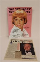 Saturday Evening Post 1976 signed by Bob Hope and