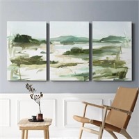 Marsh Sketch II " 3 - Pieces on Canvas $68