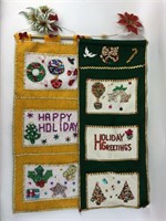 Vintage Christmas Hanging Decorations with Pockets