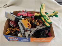 Box Lot of Toy Cars & Miscellaneous