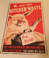WW2 poster  10x15" - We want kitchen waste