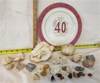 Quartz, Geodes, Stones, 40th Anniversary Plate