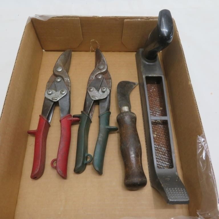 Tin Snips and assorted tools