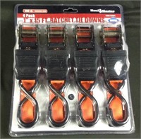 New hall master four pack 1 x 15 ratchet tiedowns