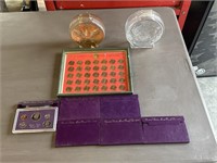 Coin proof sets glass banks