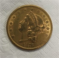 1876 Twenty Dollar Gold Piece.