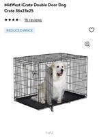 MidWest iCrate Double Door Dog Crate 36x23x25