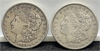 (2) 1921-S Morgan Silver Dollar
