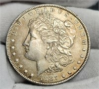 1887 Morgan Silver Dollar MS60