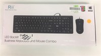 Rii LED Backlit Business Keyboard & Mouse
