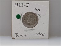 1963-D 90% Silv Roos Dime