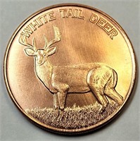 1 Oz .999 Copper White Tail Deer