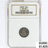 1878 Seated Liberty Dime NGC PF63