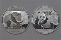2 - Silver 1ozt .999 (2ozt TW) Panda China