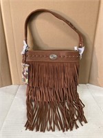 Brand New Western Style Leather Purse Fringed