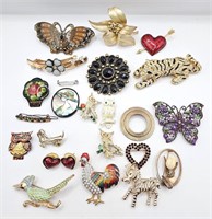 Amazing Selection of Brooches- Rhinestone & More