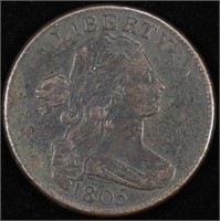 1805 DRAPED BUST LARGE CENT S-267 VF