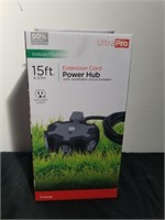 New indoor outdoor 15 ft extension cord power hub