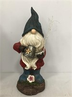 Solar led garden gnome  13 inches tall