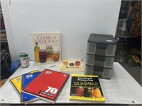Canning and pickling cook books along with spiral